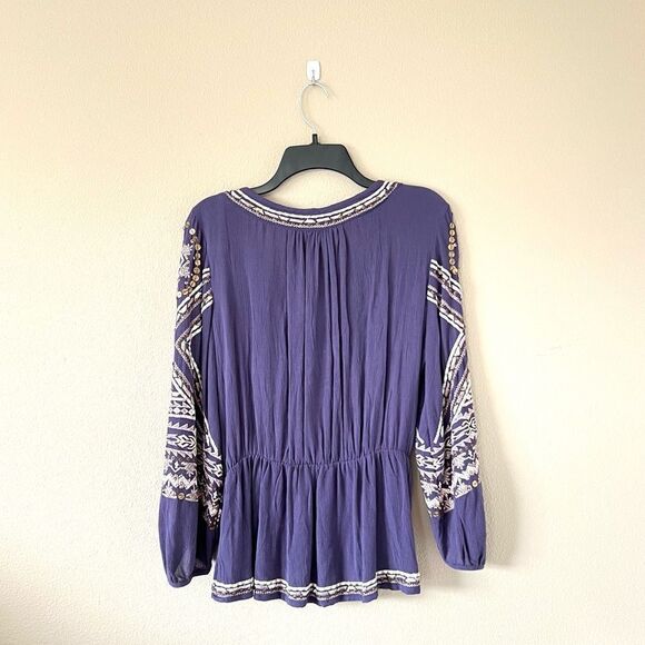 Free People Boho Stitch Up Your Heart Blouse - Picture 8 of 11